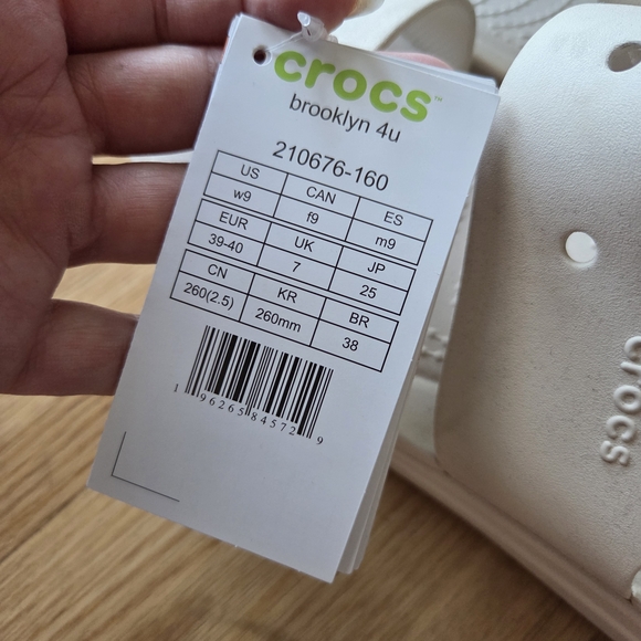 CROCS Women's Off-White Platform Sandals - Picture 5 of 5